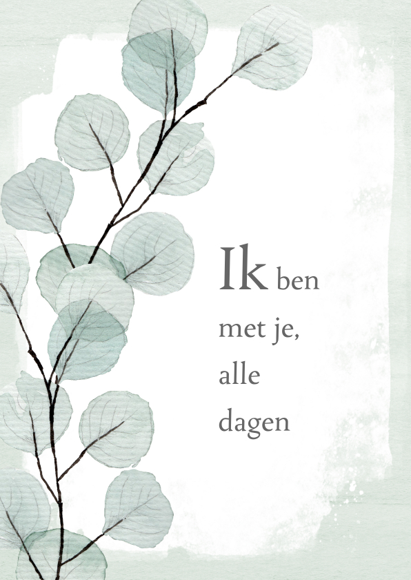 Religie kaarten - Kaart eucalyptus (bijbel)tekst naar keuze