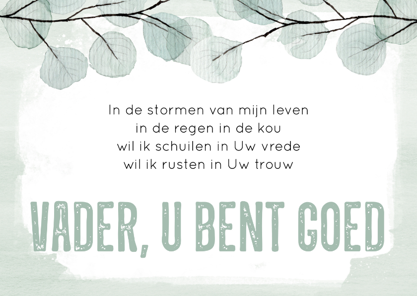 Kaart mint eucalyptus opwekking 630 - Religie kaarten Religie kaarten - Kaart mint eucalyptus opwekking 630