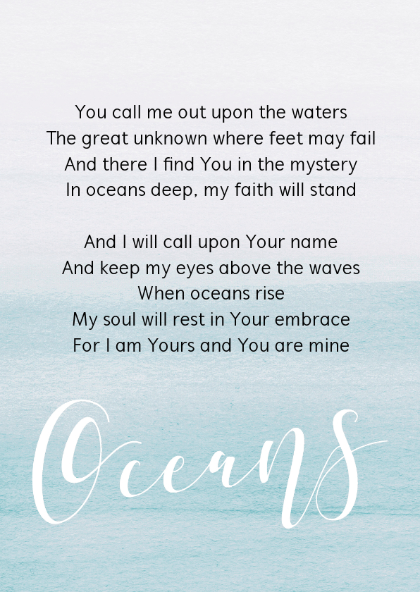Kaart opwekking 789 - Oceans - Religie kaarten Religie kaarten - Kaart opwekking 789 - Oceans