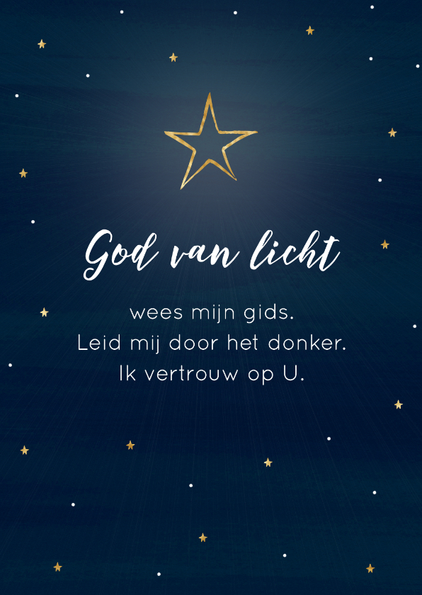 Religie kaarten - Kaart opwekking 807 God van Licht