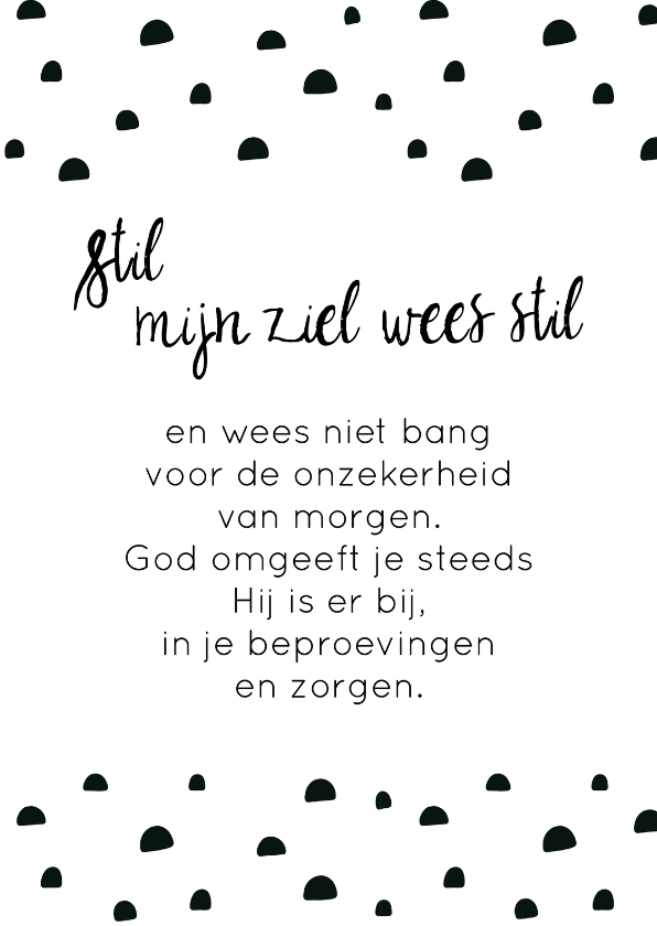Religie kaarten - Kaart zwartwit Opwekking 717 - WW