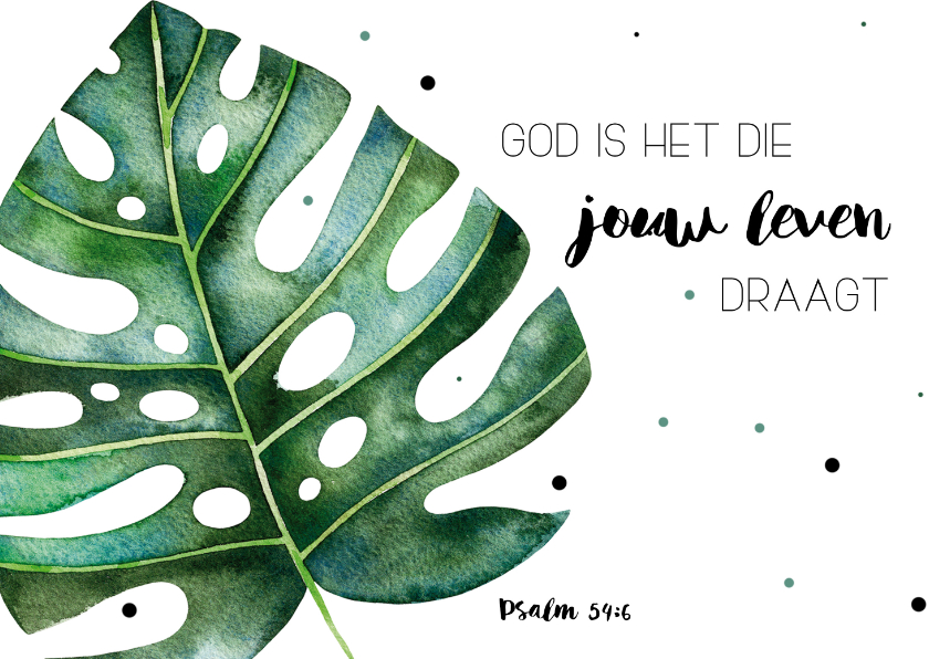 Religie kaart: God is het die jouw leven draagt! - Religie kaarten Religie kaarten - Religie kaart: God is het die jouw leven draagt!