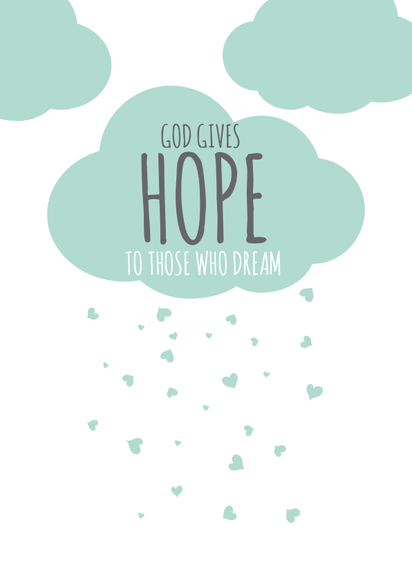 Religie kaarten - Religie kaarten Christeljk God gives hope