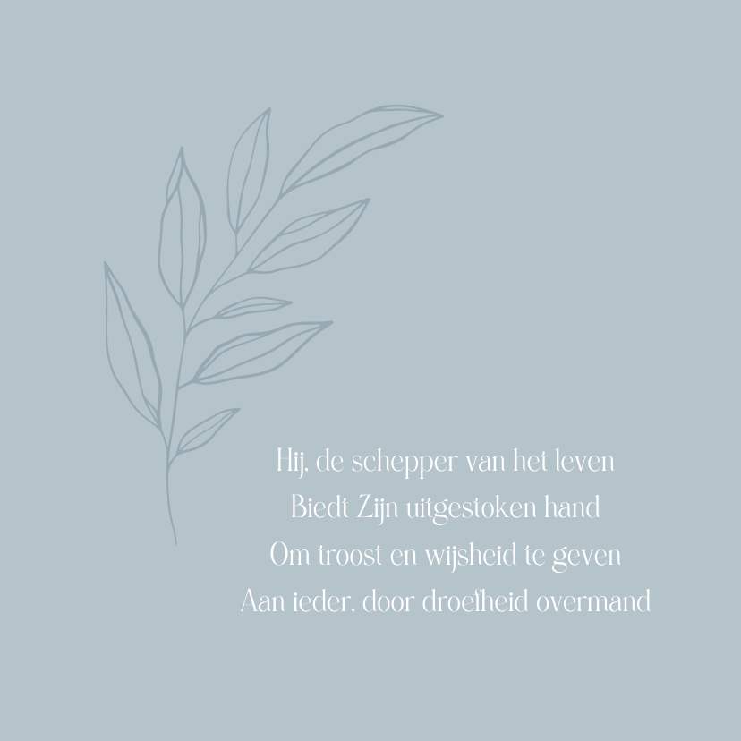 Religie kaarten - Religiekaart christelijk condoleance kaartje