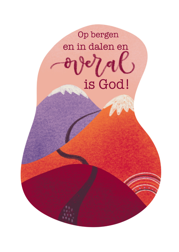 Religie kaarten - Religiekaart met landschap en christelijke tekst