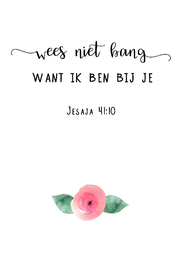 Sterkte kaart "Wees niet bang" - Religie kaarten Religie kaarten - Sterkte kaart "Wees niet bang"