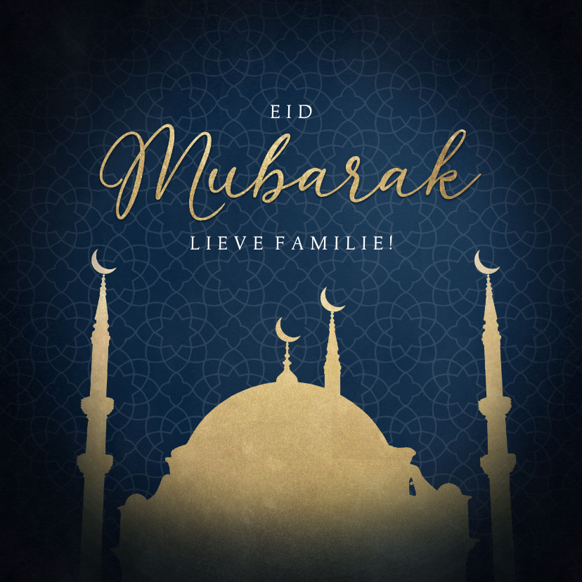 Religie kaarten - Stijlvolle religiekaart moskee Eid Mubarak offerfeest 