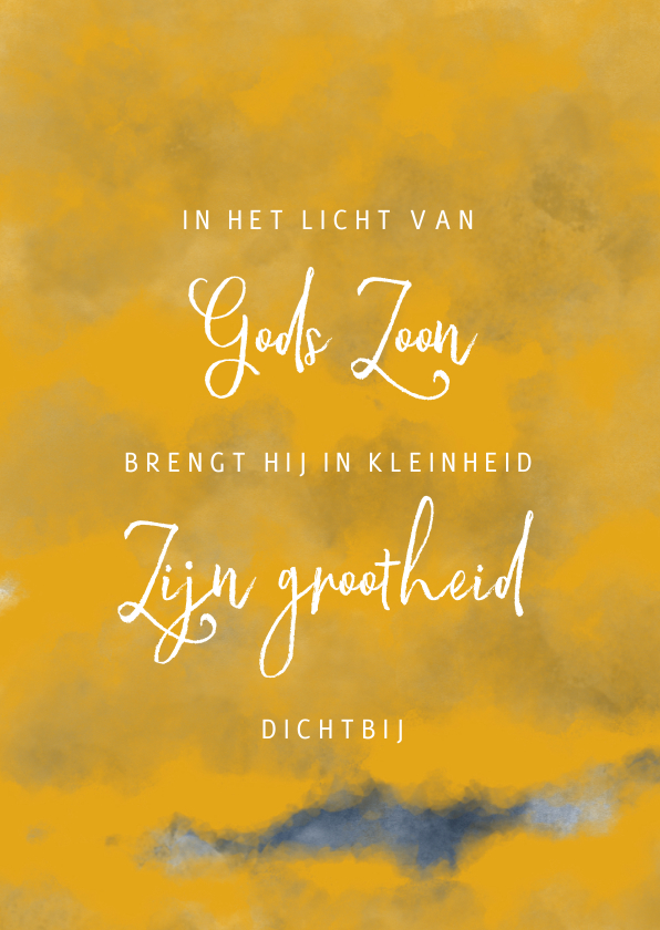Waterverf kerstkaart - Religie kaarten Religie kaarten - Waterverf kerstkaart