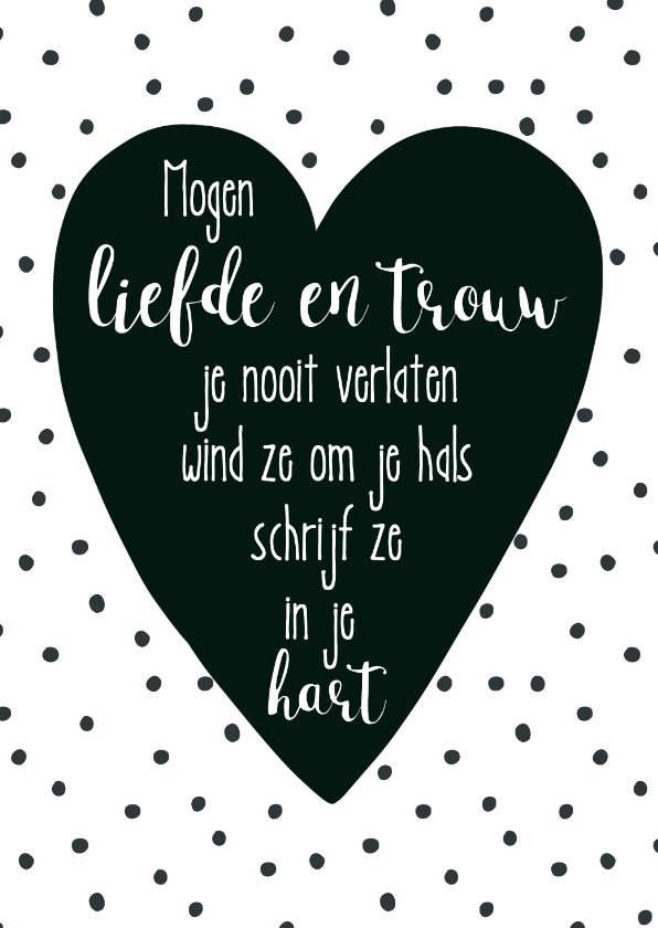 Wenskaart bijbeltekst 'Liefde en trouw' - Religie kaarten Religie kaarten - Wenskaart bijbeltekst 'Liefde en trouw'