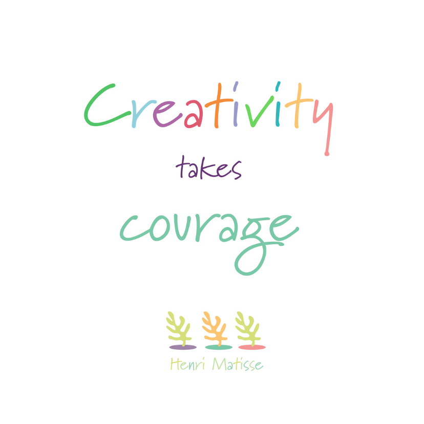 Creativity takes Courage - 4knt - Spreukenkaarten Spreukenkaarten - Creativity takes Courage - 4knt