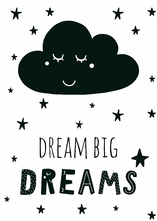 Kaart "Dream big dreams" - WW - Spreukenkaarten Spreukenkaarten - Kaart "Dream big dreams" - WW