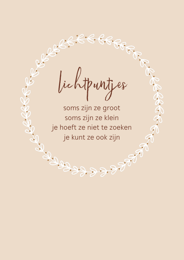 Kaart pastel quote Lichtpuntjes - Spreukenkaarten Spreukenkaarten - Kaart pastel quote Lichtpuntjes