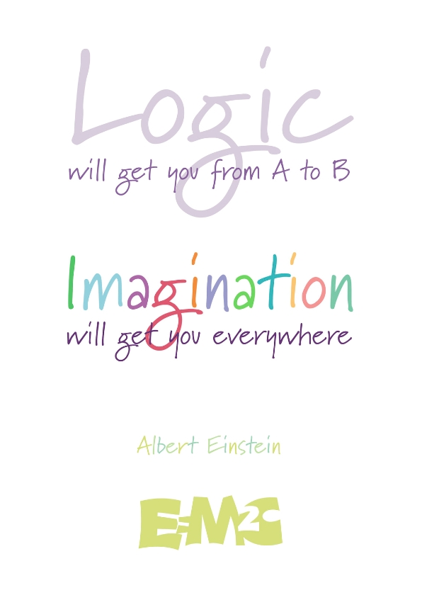 Logic and imagination - staand - Spreukenkaarten Spreukenkaarten - Logic and imagination - staand