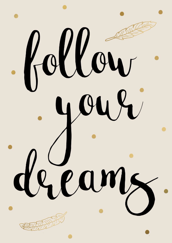 Spreukenkaart Dreams - WW - Spreukenkaarten Spreukenkaarten - Spreukenkaart Dreams - WW
