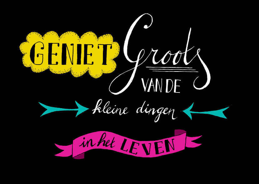 Spreukenkaart geniet - HR - Spreukenkaarten Spreukenkaarten - Spreukenkaart geniet - HR