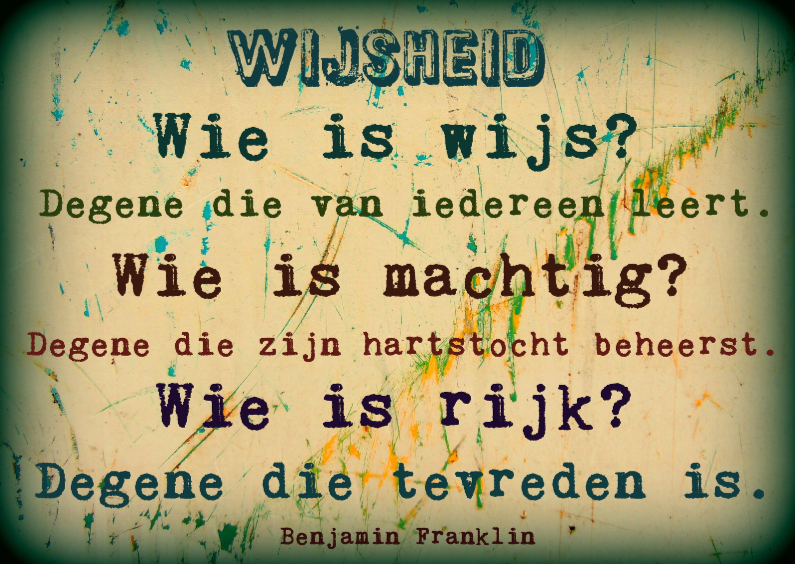 Spreukenkaart wijsheid IW - Spreukenkaarten Spreukenkaarten - Spreukenkaart wijsheid IW