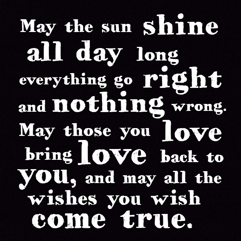 Spreukenkaart wishes come true - Spreukenkaarten Spreukenkaarten - Spreukenkaart wishes come true