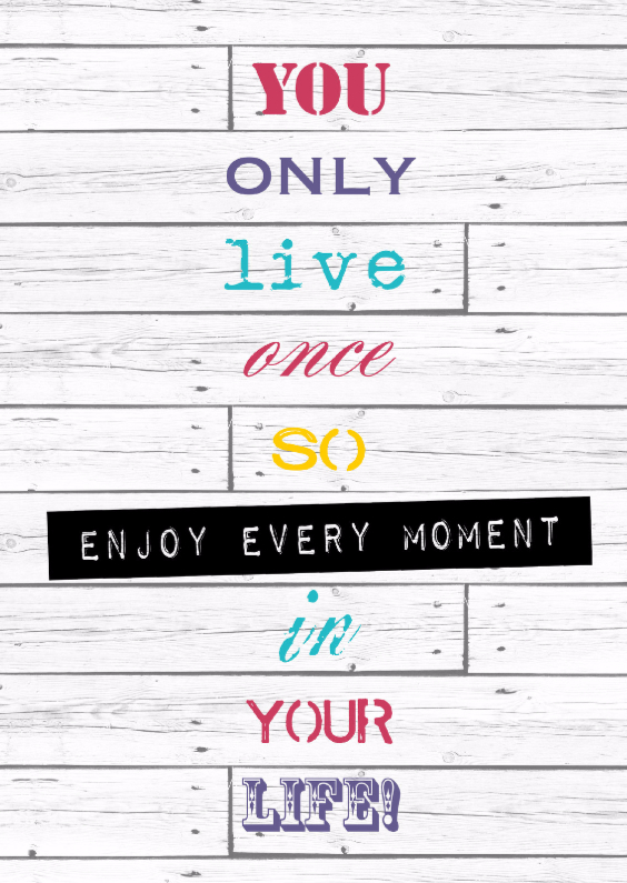 Woorden Enjoy every moment - BK - Spreukenkaarten Spreukenkaarten - Woorden Enjoy every moment - BK