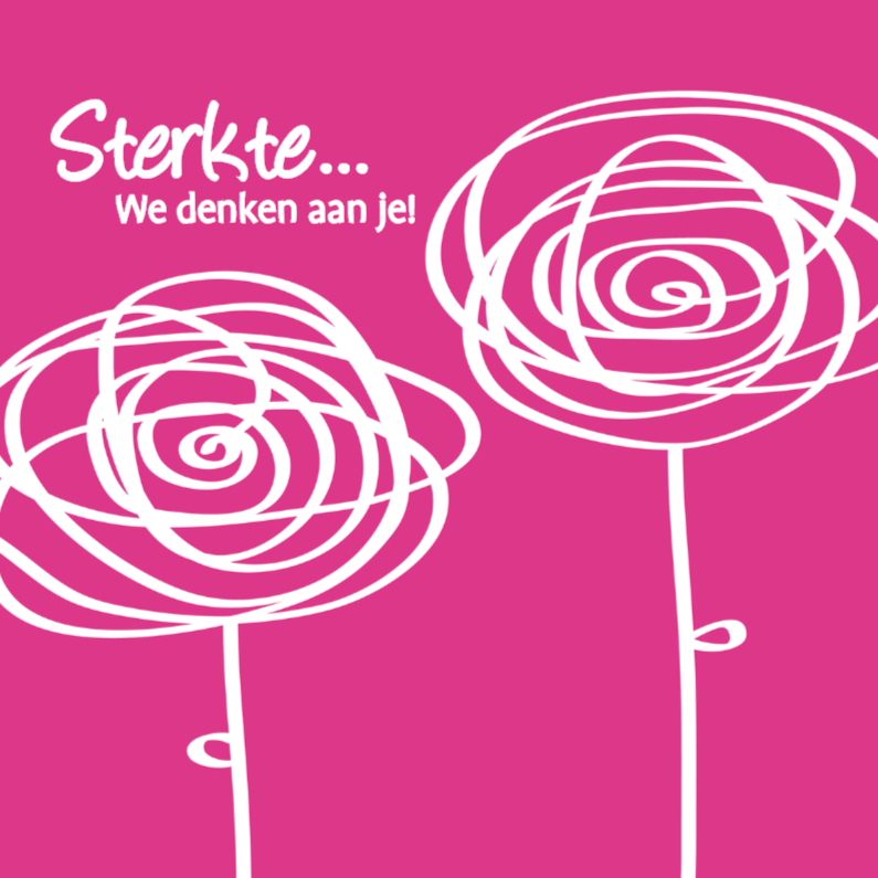 Bloempjes Sterkte roze - Sterkte kaarten Sterkte kaarten - Bloempjes Sterkte roze
