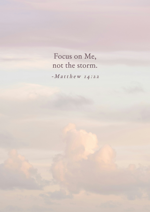 Sterkte kaarten - Christelijke sterkte kaart met bijbeltest en wolken