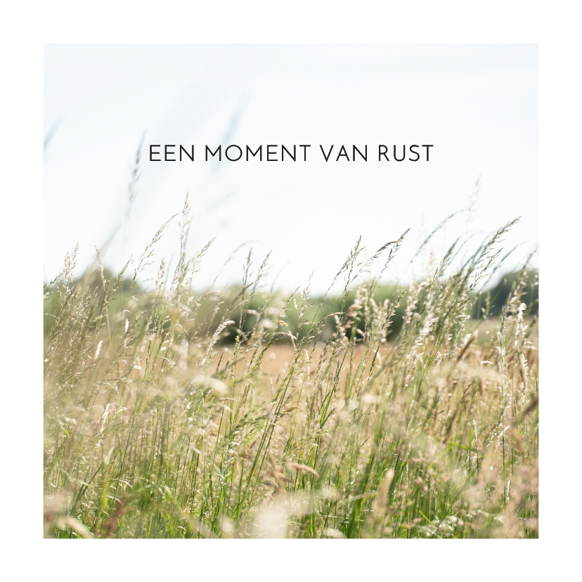 Sterkte kaarten - Een moment van rust natuurkaart