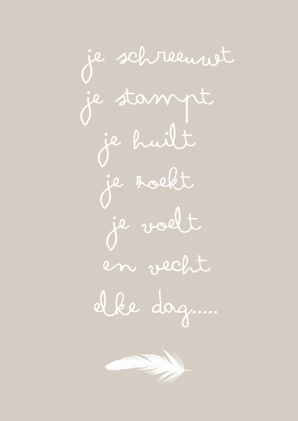 Kaart gedicht elke dag - Sterkte kaarten Sterkte kaarten - Kaart gedicht elke dag
