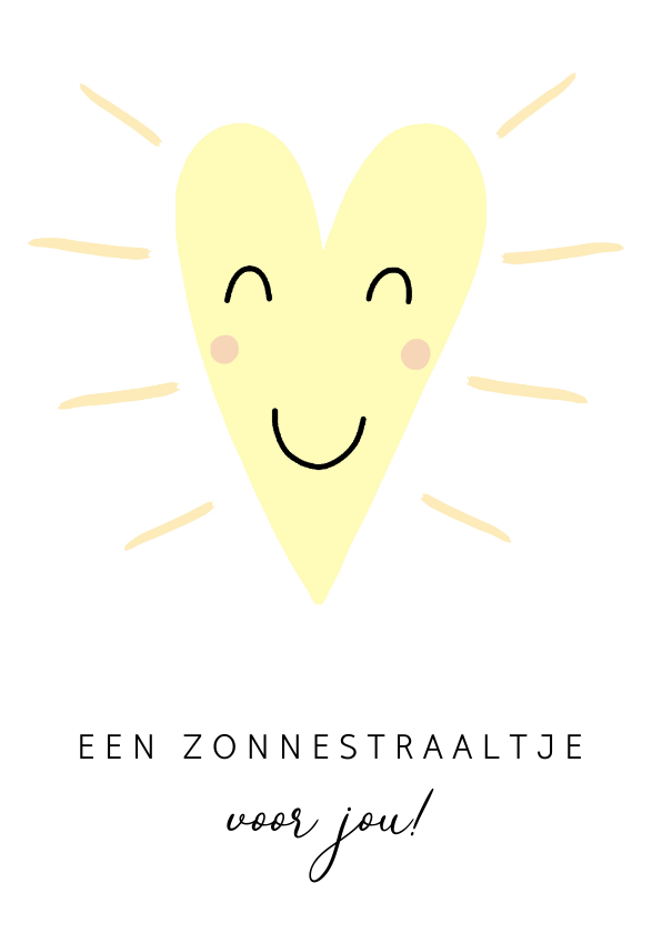 Sterkte kaarten - Kaart "Zonnestraaltje" hart