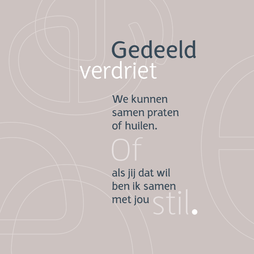 Sterkte kaarten - Sterkte gedicht Gedeeld verdriet