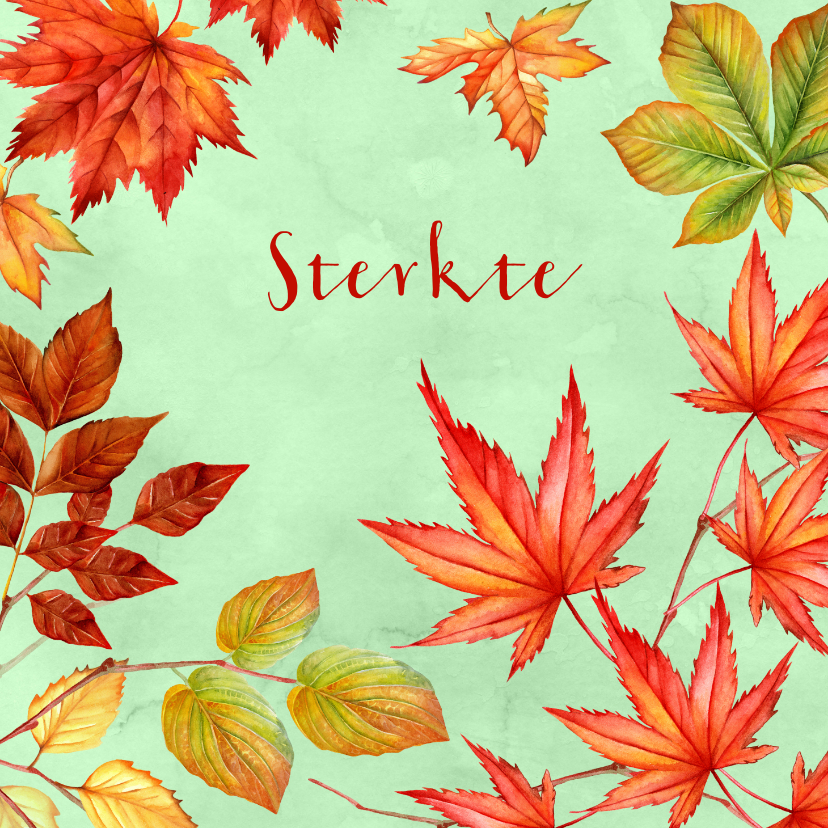 Sterkte herfstbladeren - Sterkte kaarten Sterkte kaarten - Sterkte herfstbladeren