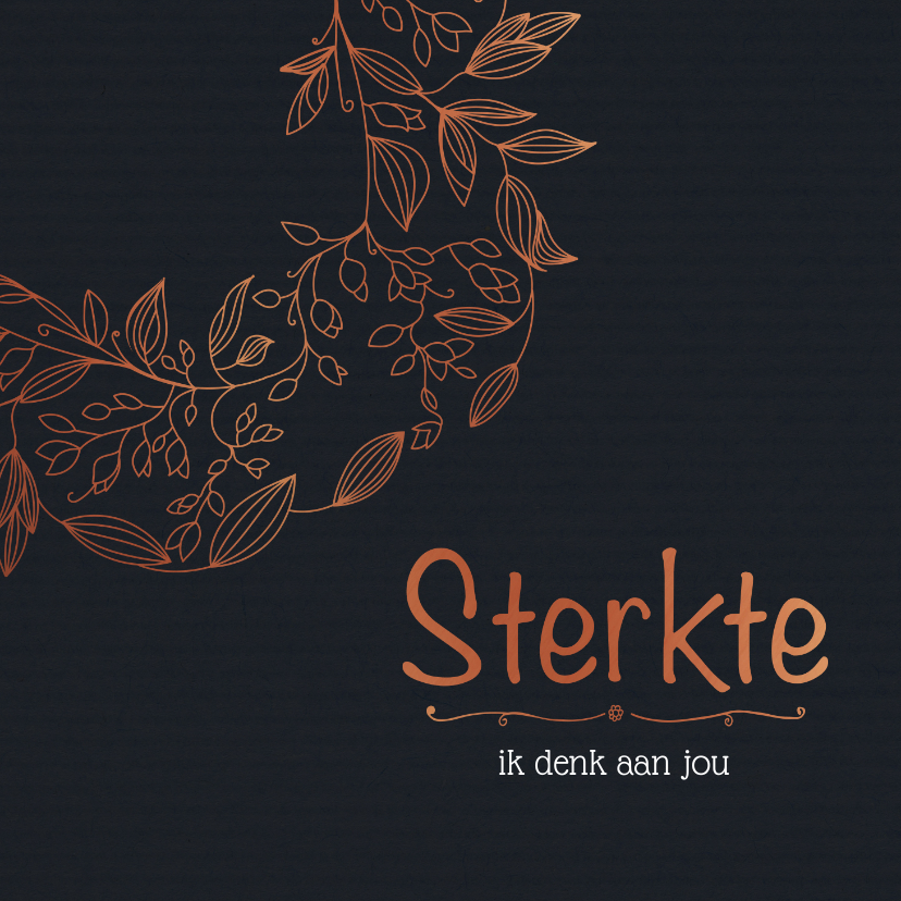 Sterkte kaarten - Sterkte - ik denk aan jou medeleven bloem