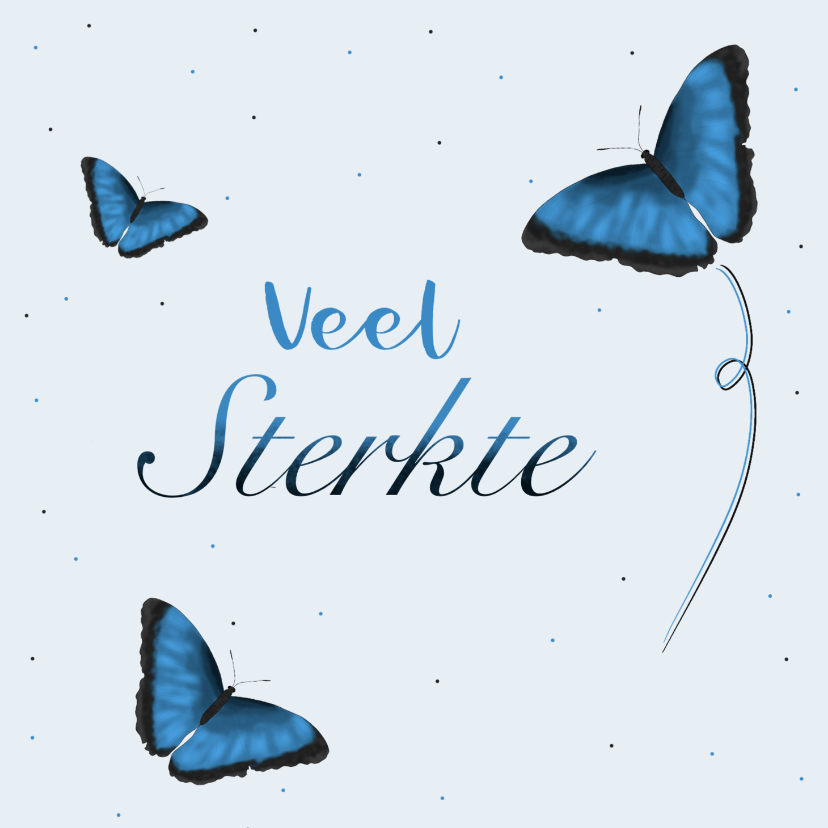 Sterkte kaarten - Sterkte kaart blauwe vlinders