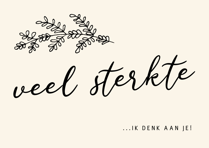Sterkte kaarten - Sterkte kaart ecru twijgje