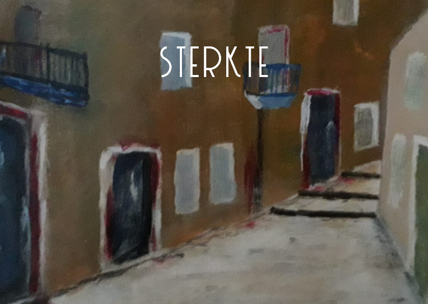 Sterkte kaarten - Sterkte kaart geschilderd straatje