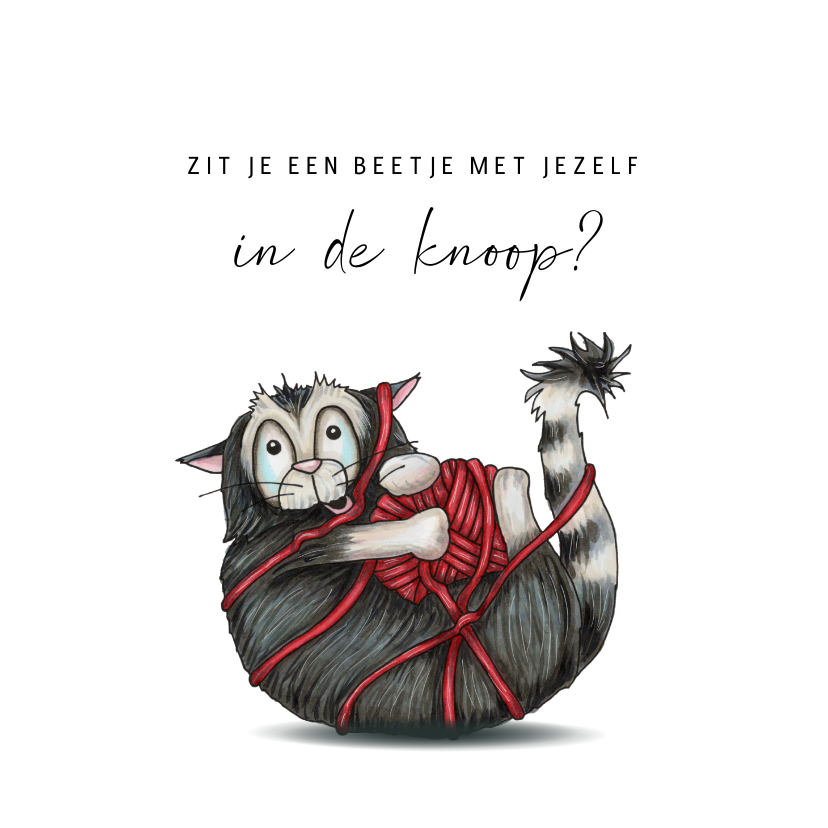 Sterkte kaarten - Sterkte kaart kat in de knoop