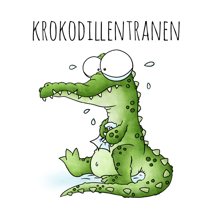 Sterkte kaarten - Sterkte kaart krokodil - Krokodillentranen?