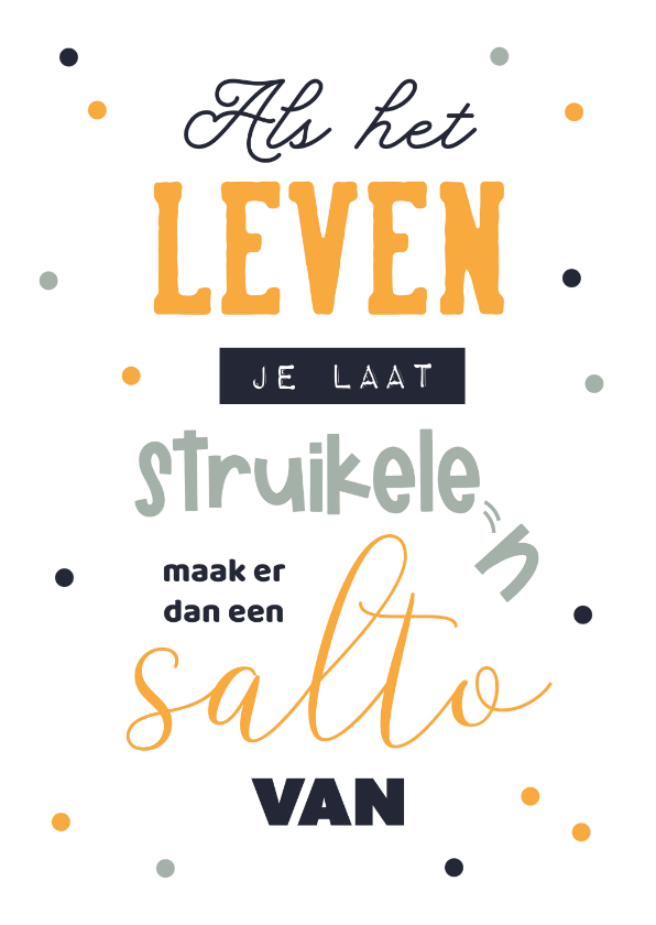 Sterkte kaarten - Sterkte kaart moeilijke tijd tegenslag quote