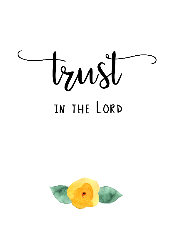 Sterkte kaarten - Sterkte kaart "Trust in the Lord"