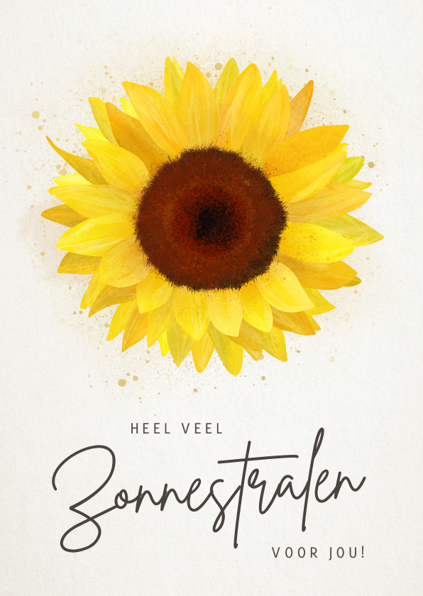 Sterkte kaarten - Sterkte kaart zonnebloem - heel veel zonnestralen voor jou