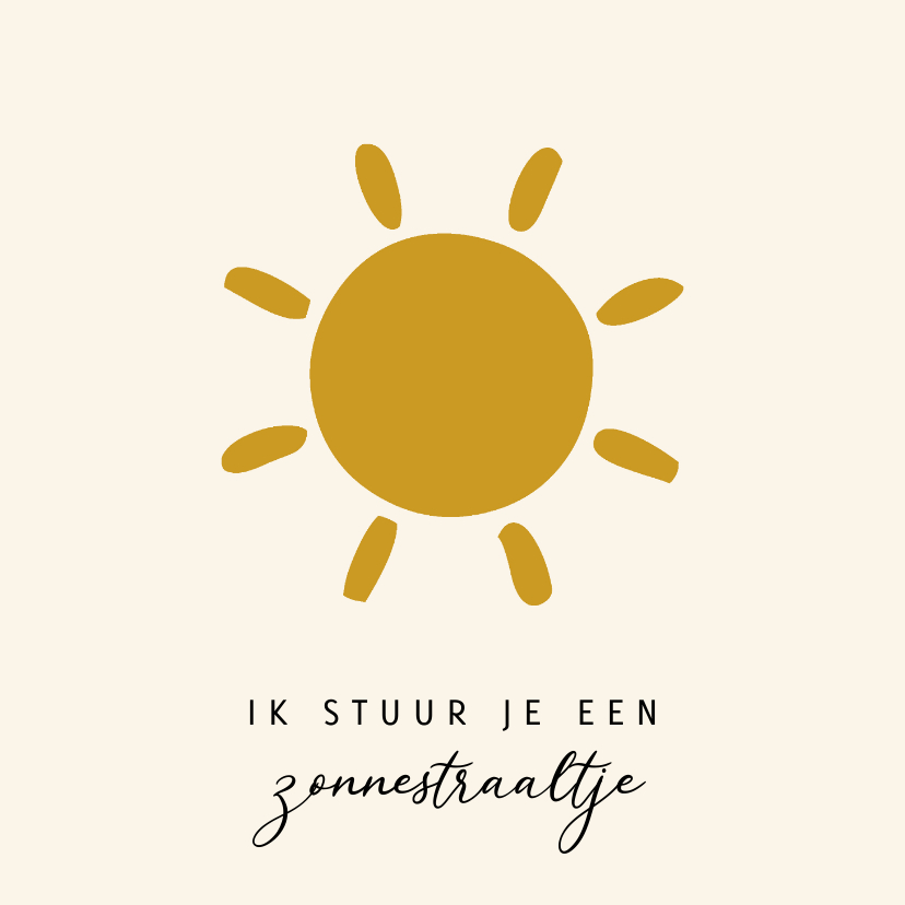 Sterkte kaarten - Sterkte kaart zonnestraaltje "Zon"