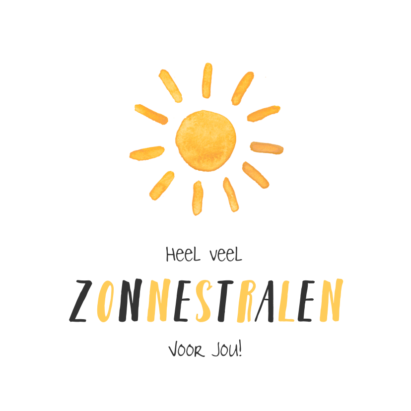 Sterkte kaarten - Sterkte kaart zonnestralen moeilijke tijd beterschap zon