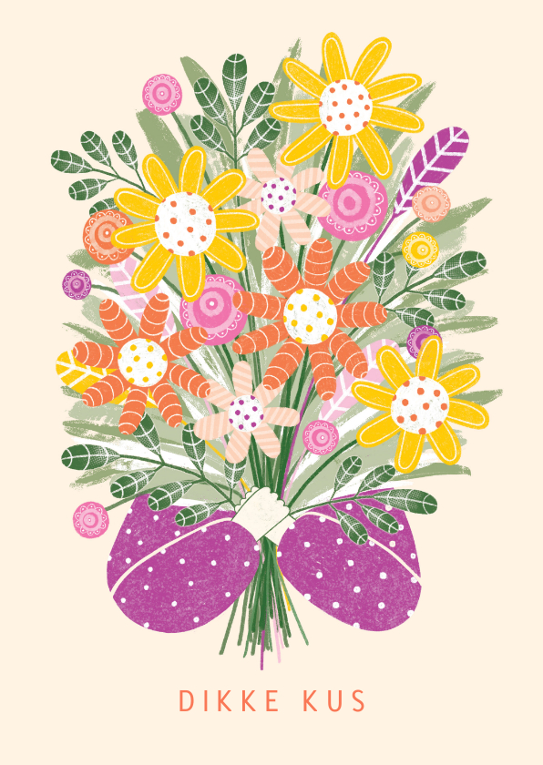 Sterkte kaarten - Sterktekaart armen vol bloemen