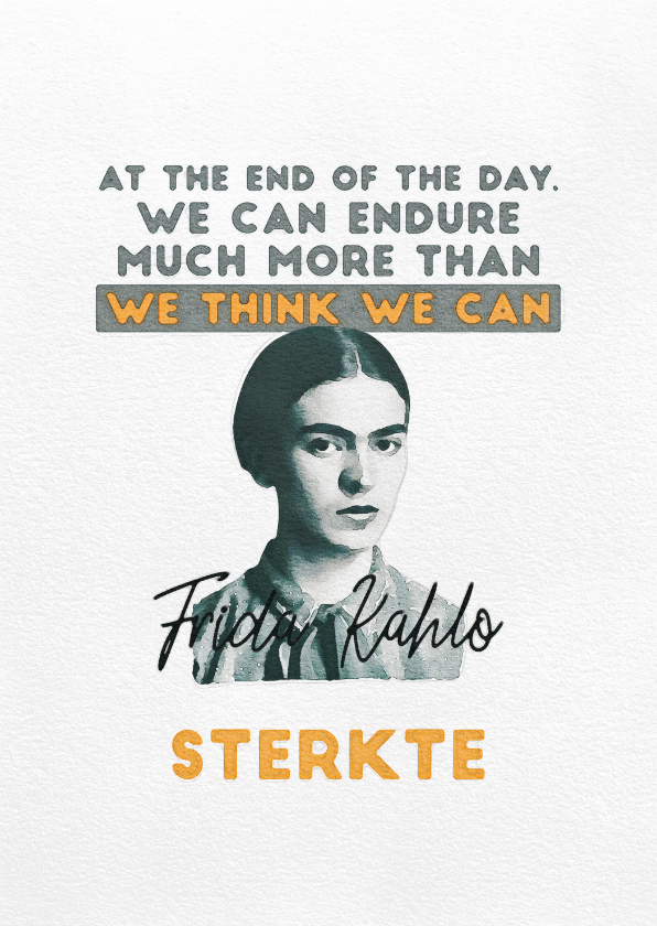 Sterktekaart - Frida Kahlo - Sterkte kaarten Sterkte kaarten - Sterktekaart - Frida Kahlo