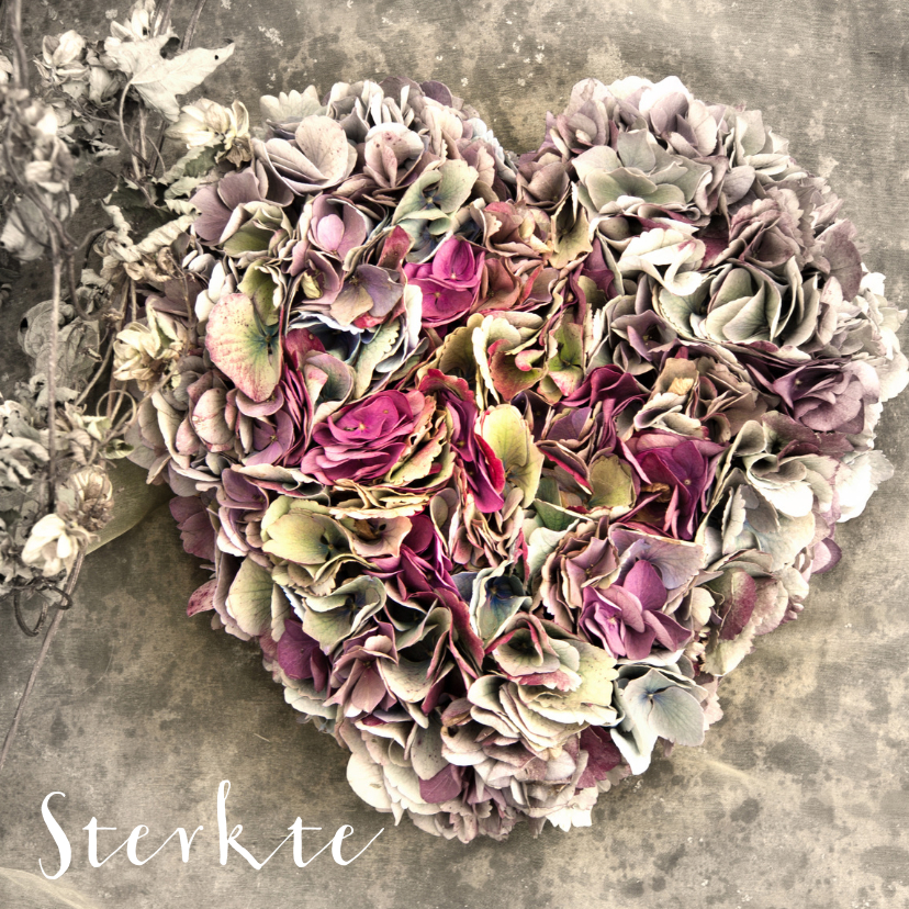 Sterktekaart hart van hortensia's - Sterkte kaarten Sterkte kaarten - Sterktekaart hart van hortensia's