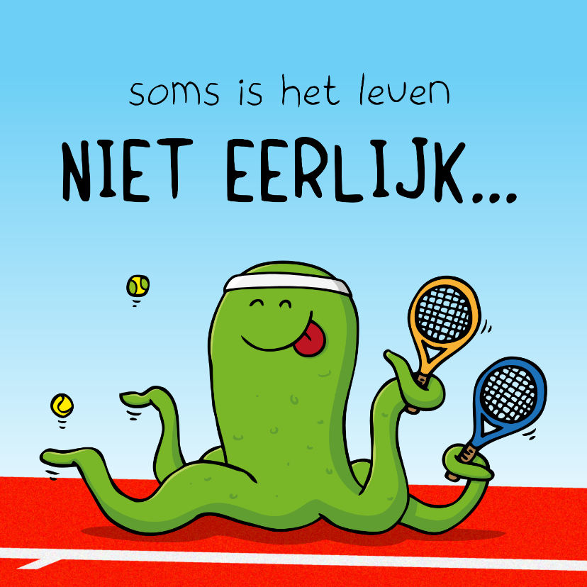 Sterktekaart niet eerlijk octopus met twee rackets - Sterkte kaarten Sterkte kaarten - Sterktekaart niet eerlijk octopus met twee rackets