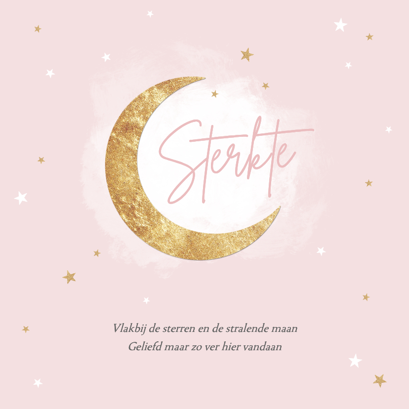 Sterktekaart sterrenhemel maan baby kindje - Sterkte kaarten Sterkte kaarten - Sterktekaart sterrenhemel maan baby kindje