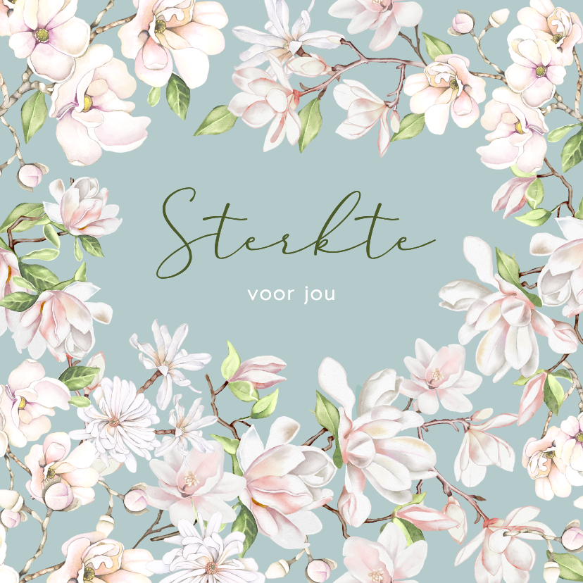 Sterkte kaarten - Sterktekaart witte bloesemtakken