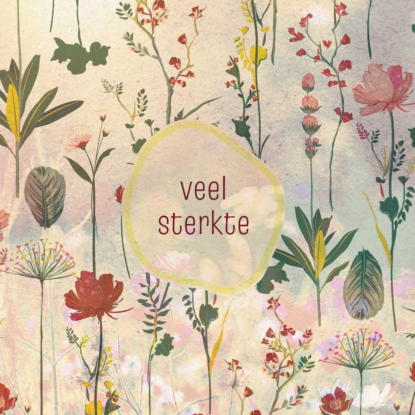 Sterkte kaarten - Veel sterkte florals sterktekaart