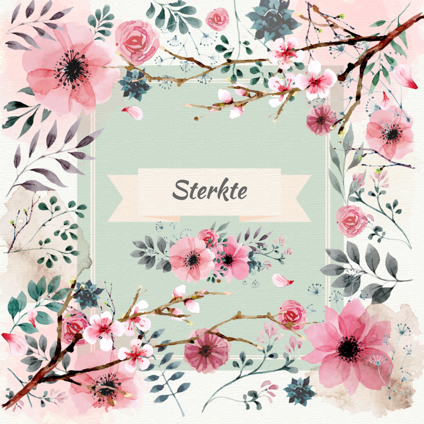 vintage bloemenkaartje - Sterkte kaarten Sterkte kaarten - vintage bloemenkaartje