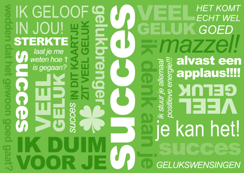 Coaching Tekst Groen - Succes kaarten Succes kaarten - Coaching Tekst Groen