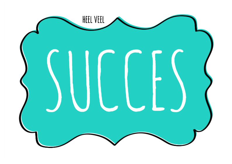Heel veel succes -label - SG - Succes kaarten Succes kaarten - Heel veel succes -label - SG